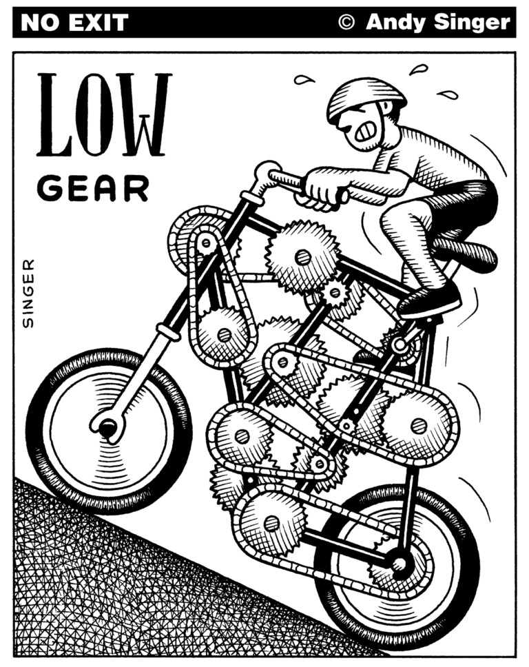 No Exit Bicycle Cartoon: Low Gear