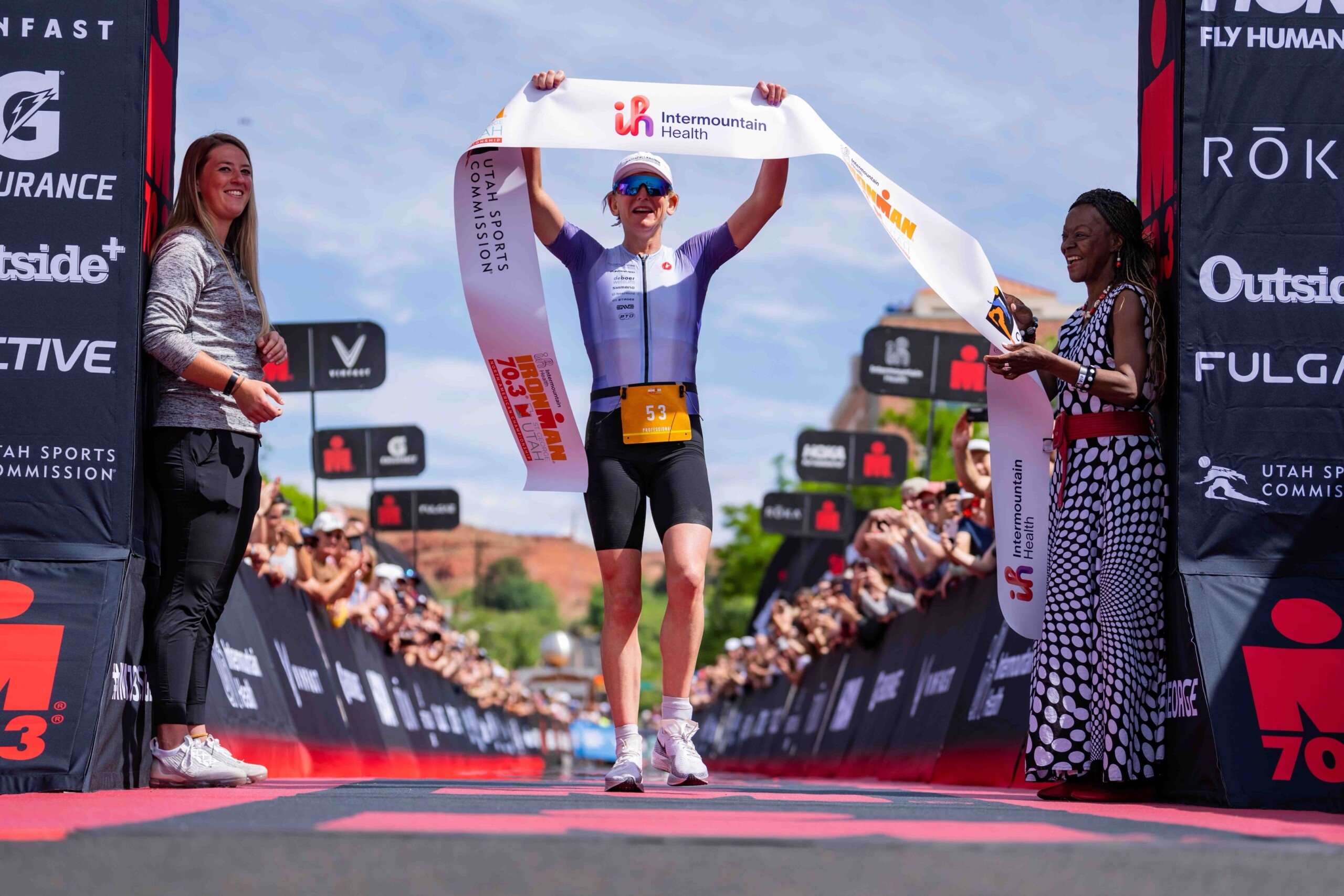 Sam Long (USA) and Jeanni Metzler (South Africa) Top Competition at IRONMAN 70.3 North American Championship Triathlon in St. George, Utah