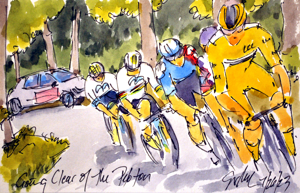 Going Clear of the Peloton – The Cycling Art of Greig Leach